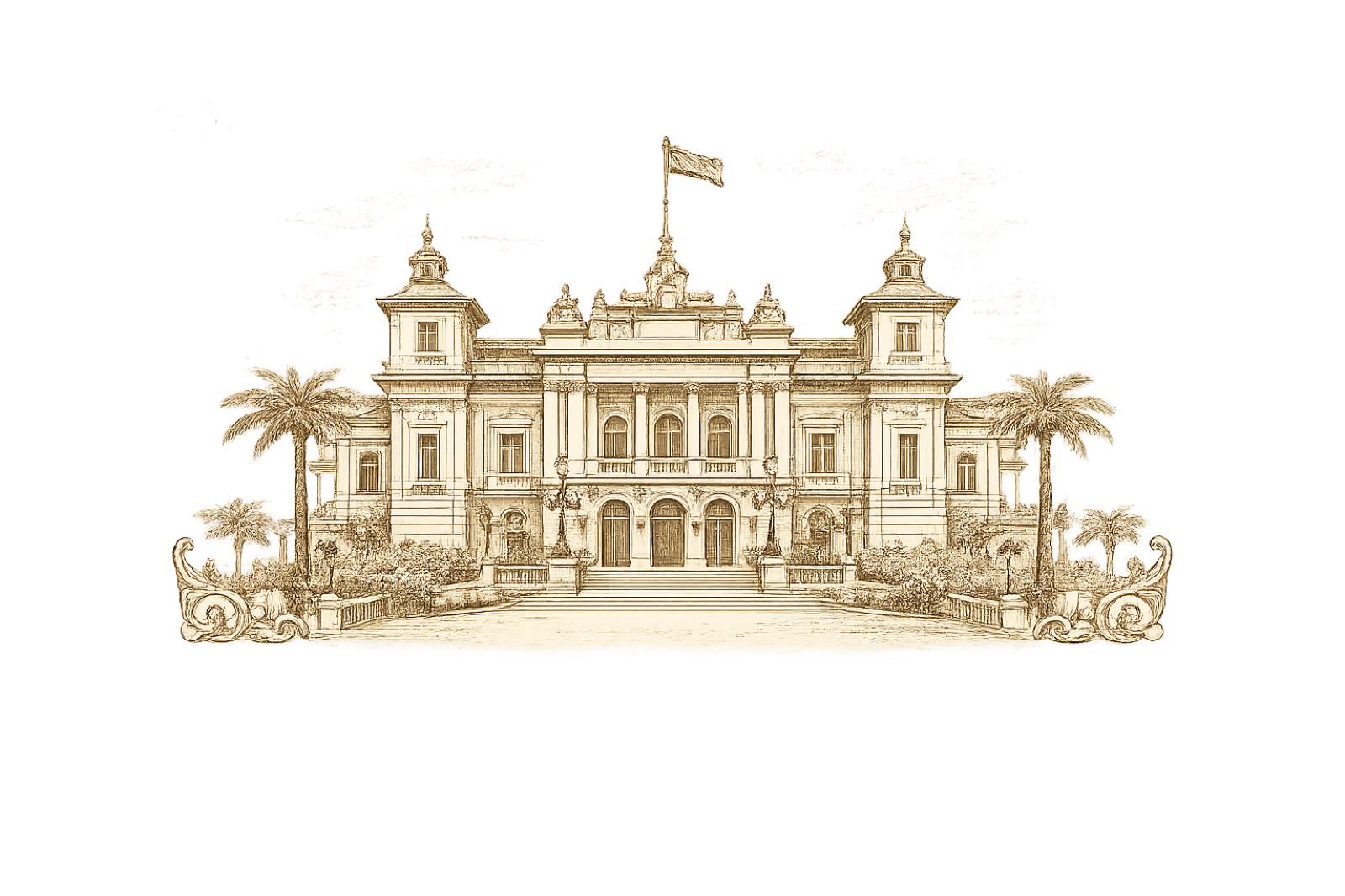 Casino di Sanremo · incisione ornamentale